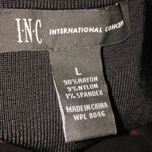 INC STRIPED BANDAGE  BODYCON DRESS SZ L - Picture 3 of 3